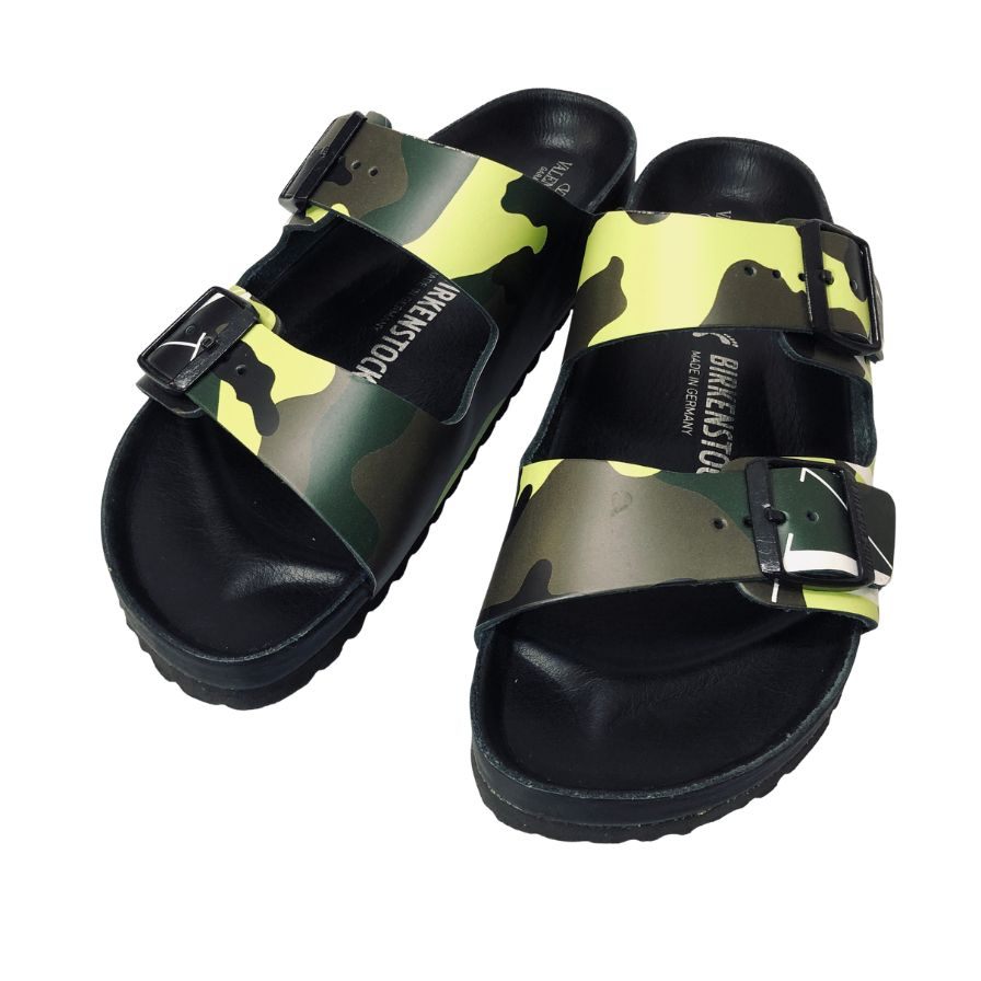 ヴァレンティノ ガラヴァーニ×ビルケンシュトック サンダル アリゾナ 迷彩柄 メンズ サイズ41 VALENTINO GARAVANI×BIRKENSTOCK 約26.5cm【AFC34】
