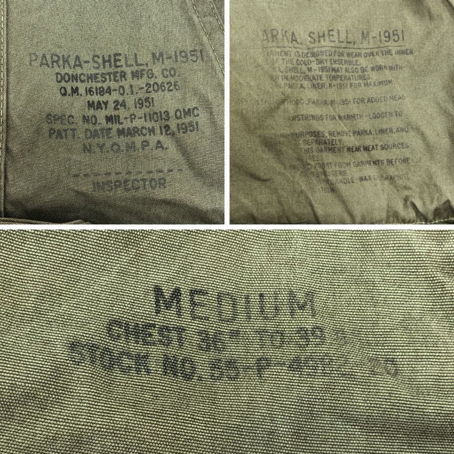 極美品◆モッズコート ライナー シェル 1951年製 メンズ サイズM グリーン系 Mods coat 【AFA9】