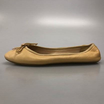 シャネル バレエシューズ CCマーク レディース サイズ37 ベージュ CHANEL 約23.5cm【AFC3】