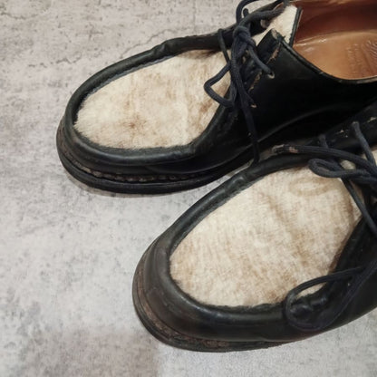 パラブーツ レザーシューズ ミカエル チロリアンシューズ ポニー ブラック メンズ サイズ42 PARABOOT ビジネスシューズ 約26.5cm【LA】【中古】