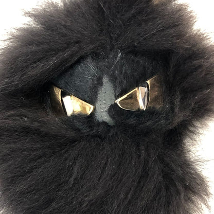 フェンディ バグズモンスター ファーチャーム キーホルダー ブラック FENDI【AFI2】【中古】