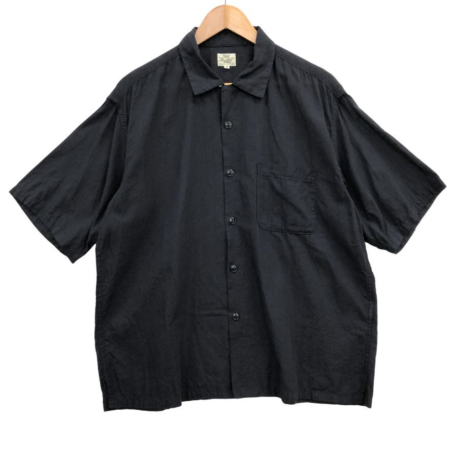中古◆ゴールド バットダイ シャンブレー ベタシャン オープン シャツ ブラック サイズM GOLD VAT DYE CHAMBRAY OPEN SHIRT 【AFB25】