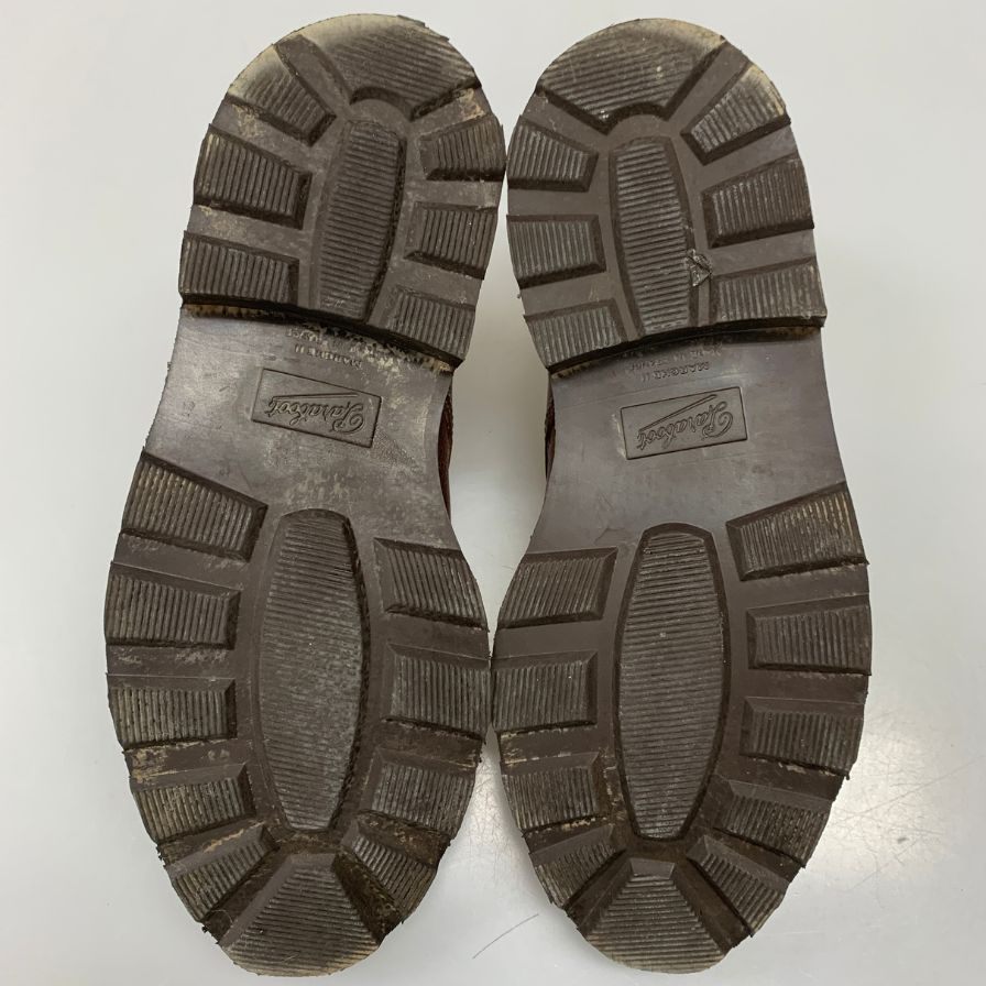 パラブーツ レザーシューズ ダブルモンクストラップ ウィリアム グレインレザー メンズ サイズ5.5 ブラウン Paraboot WILLIAM ビジネスシューズ 約24.5cm【LA】【中古】