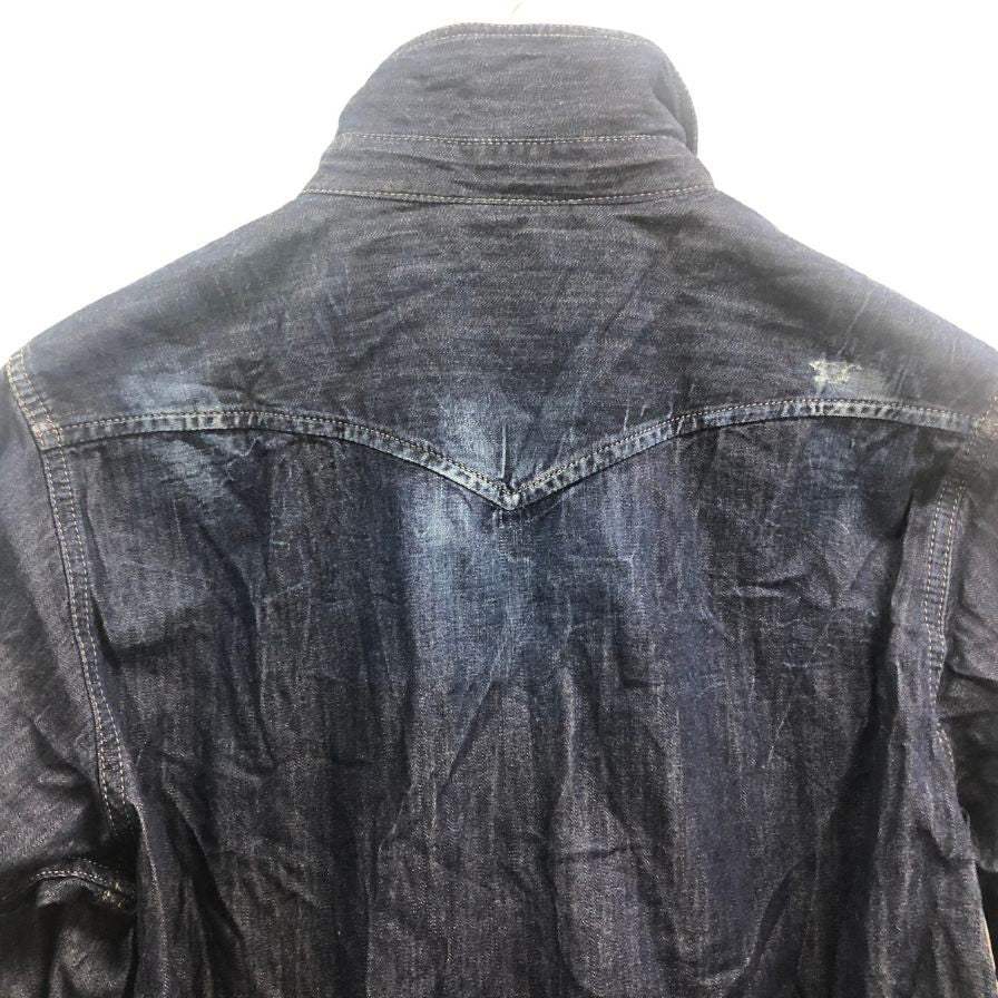 極美品◆ディーゼル デニムシャツ ダークインディゴ サイズM スリムフィット DIESEL 【AFB3】