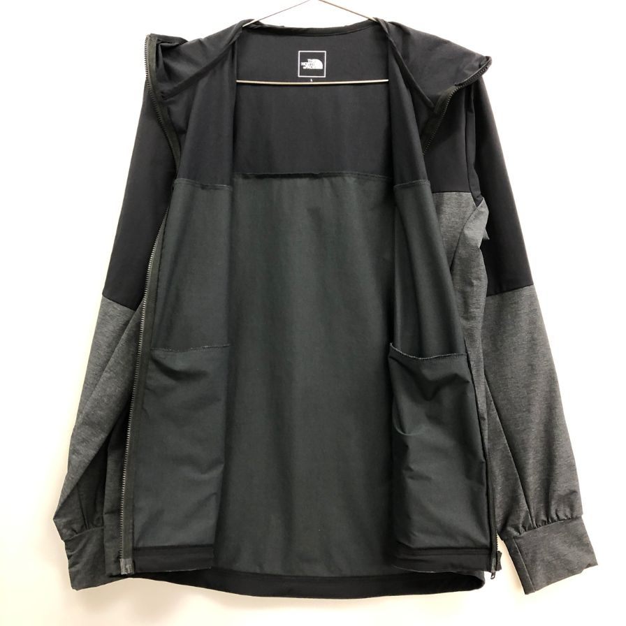 極美品◆ザ ノースフェイス マウンテンパーカー エイペックス フレックス フーディー ブラック×グレー メンズ サイズL NP72181 THE NORTH FACE APEX Flex Hoodie 【AFB9】