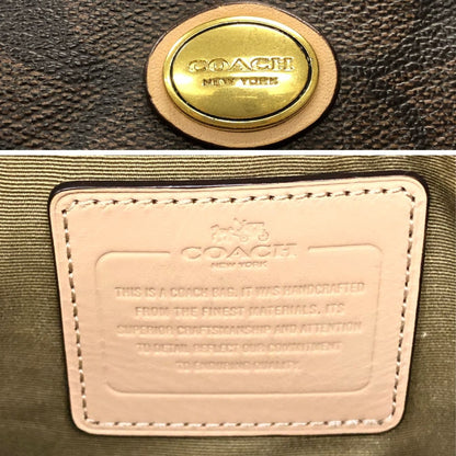 コーチ ハンドバッグ ペイトン シグネチャー ブラウン PVC×レザー レディース F32838 COACH【AFE12】