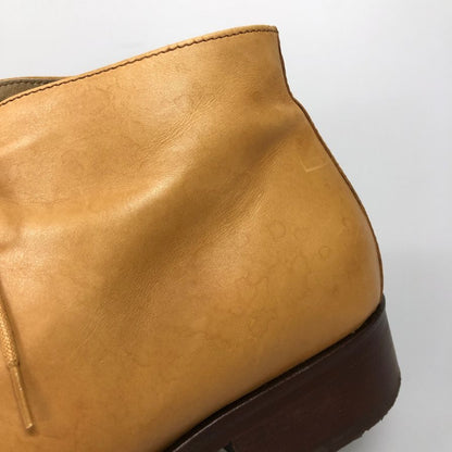 ジクサス チャッカブーツ レザー ミッドカット プレーントゥ キャメル ブラウン系 メンズ サイズ43 GIXUS 約28.0cm【AFC36】