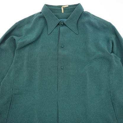 Good condition ◆ M's black long sleeve shirt button design men's blue size 36 m's braque [AFB6] 