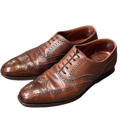 クロケット&ジョーンズ クリフォード ウイングチップ ブラウン サイズUK7.5E Crockett&Jones ビジネスシューズ 約26.0cm【LA】【中古】