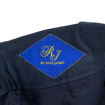 極美品◆リングヂャケット コットンモータサイクルパンツ シングル ネイビー系 メンズ サイズ44 RING JACKET 【AFB16】