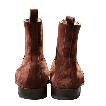 マノロブラニク レザーシューズ サイドゴアブーツ スエード ブラウン メンズ サイズUK9 MANOLO BLAHNIK ブーツ 約27.5cm【LA】【中古】