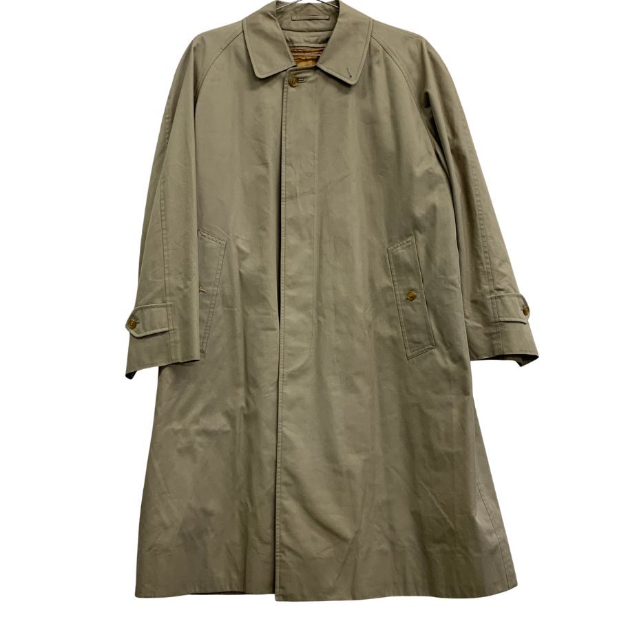中古◆バーバリー バルカラーコート 90S 旧タグ ライナー付き ベージュ メンズ サイズ165 Burberry 【AFA23】