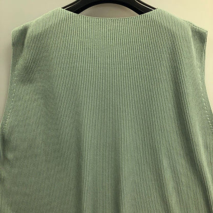 美品◆イッセイミヤケオムプリッセ ベスト HP51KE217 プリーツ メンズ グレー系 サイズF ISSEY MIYAKE HOMME PLISSE 【AFB36】