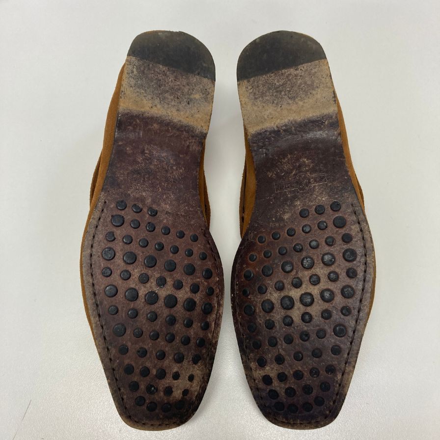 カーシュー ドライビングシューズ  スエード ブラウン サイズ6 メンズ CAR SHOE 約25.0cm【AFC53】