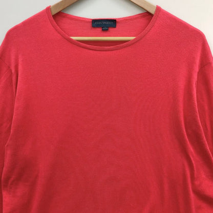 美品◆ジョンスメドレー シーアイランド コットン ニットセーター Mサイズ レッド  JOHN SMEDLEY 【AFB1】
