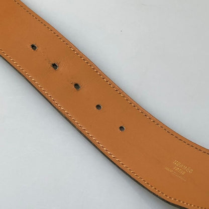 エルメス レザーベルト 金具 ブラック サイズ不明 HERMES【AFI14】