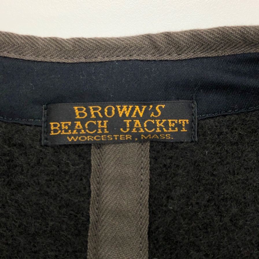 極美品◆ブラウンズビーチ ビーチクロスベスト フルカウント コットン×ウール グレー系 サイズ40 メンズ Brown's BEACH 【AFB28】