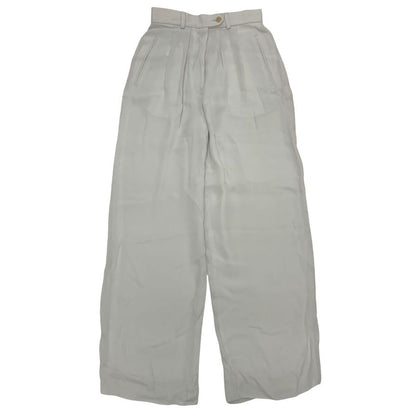 ジョルジオアルマーニ タックパンツ ホワイト レディース サイズ36 GIORGIO ARMANI 【AFB36】