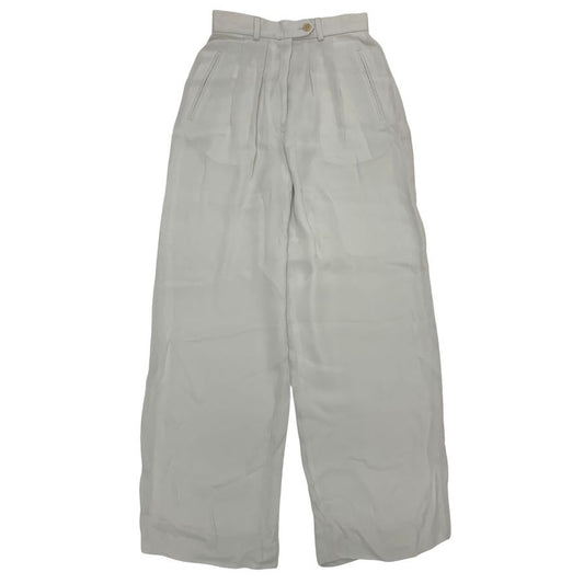 ジョルジオアルマーニ タックパンツ ホワイト レディース サイズ36 GIORGIO ARMANI 【AFB36】