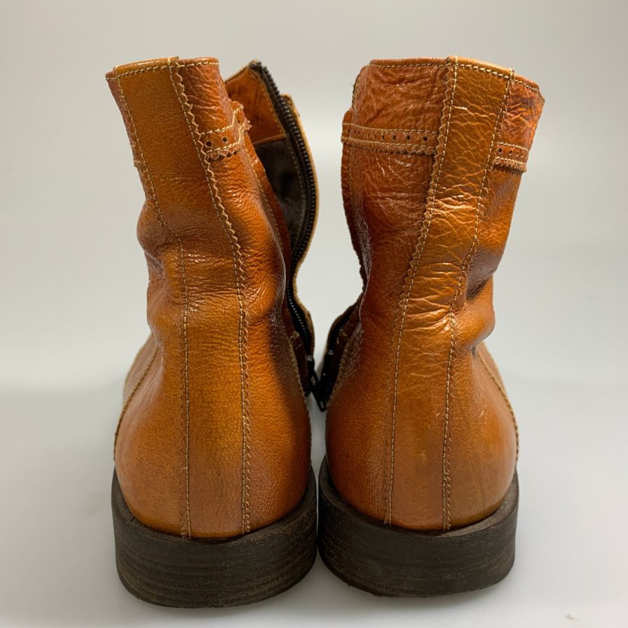 ドリス ヴァン ノッテン サイドジップブーツ ブラウン メンズ サイズ41 DRIES VAN NOTEN 約26.0cm【AFC43】