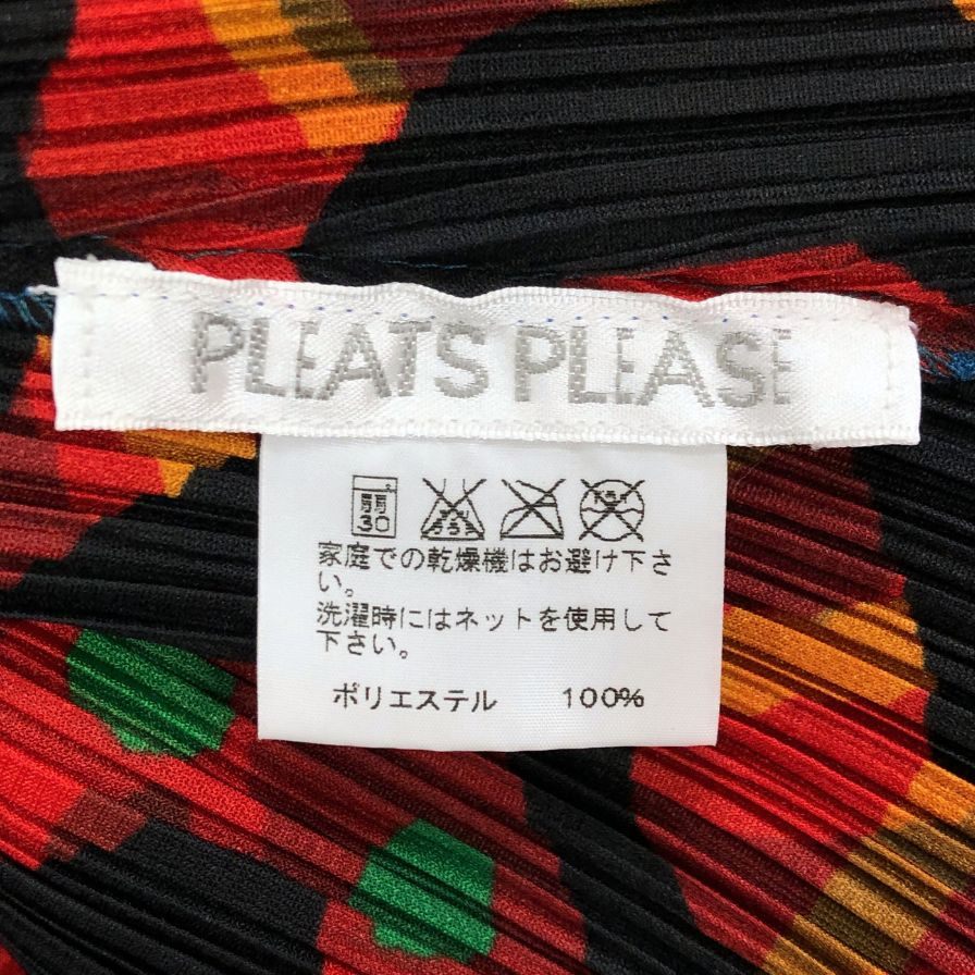 美品◆プリーツプリーツ イッセイミヤケ ノースリーブワンピース スネークデザイン マルチカラー サイズ3 PP13-JH793 PLEATS PLEASE ISSEY MIYAKE 【AFB39】