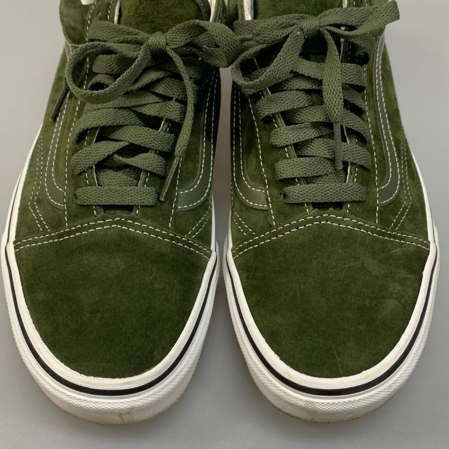 ヴァンズ バンズ スニーカー オールドスクール ピッグ スエード メンズ サイズ25cm グリーン VANS 約25.0cm【AFD7】