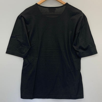 極美品◆エルメス 半袖Tシャツ ブラック ロゴ刺繍 レディース サイズL HERMES 【AFB9】
