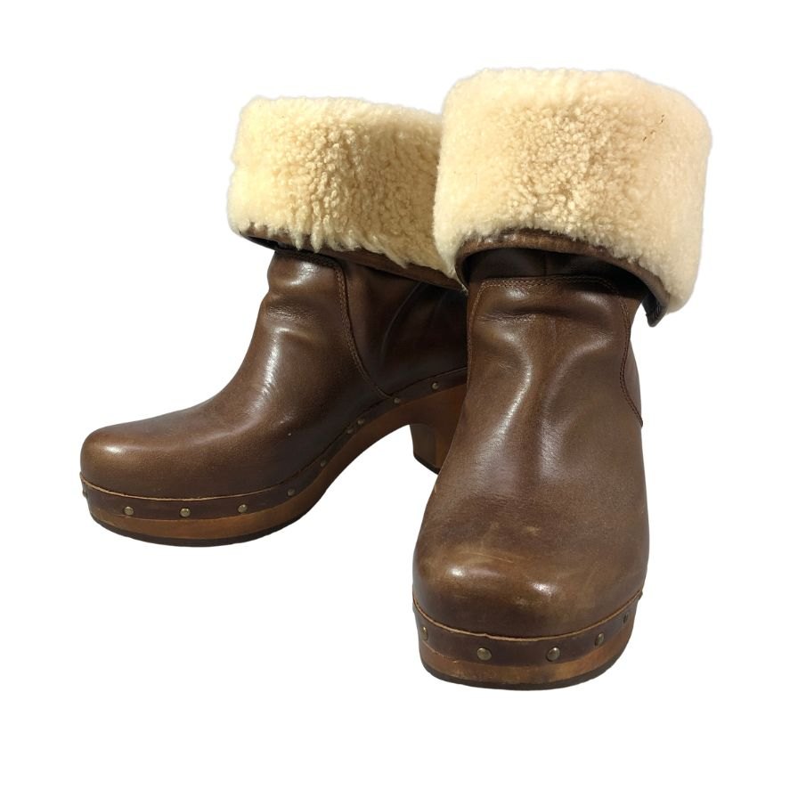 アグ ムートンブーツ ベイリーボタン ミニ ブラウン系 レディース サイズ25 1003889 UGG 約25.0cm【AFC29】