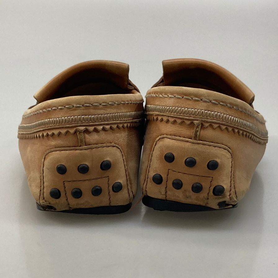 トッズ ドライビングシューズ タッセル メンズ ブラウン サイズ5.5 TOD‘S 約24.5cm【AFC29】