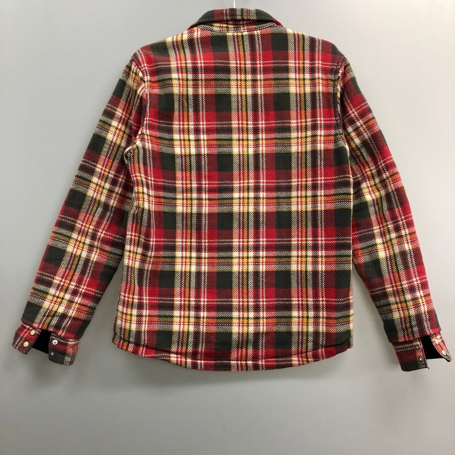 極美品◆ファイブブラザー ネルシャツ チェック柄 赤系 コットン想定 裏地キルティング付き 品質タグなし 復刻版想定 メンズ サイズS FIVE BROTHER 【AFA9】