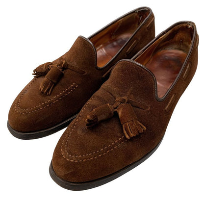 クロケット&ジョーンズ スエード タッセルローファー 6212-3095-01 ブラウン サイズ6E メンズ 革靴 CROCKETT&JONES CAVENDISH3 約24.5cm【AFD13】