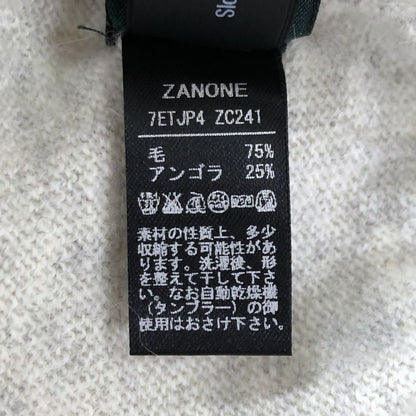 極美品◆ザノーネ ラウンドネック セーター トップス アンゴラ混 イタリア製 メンズ サイズ46 ホワイト系 ZANONE 【AFB11】