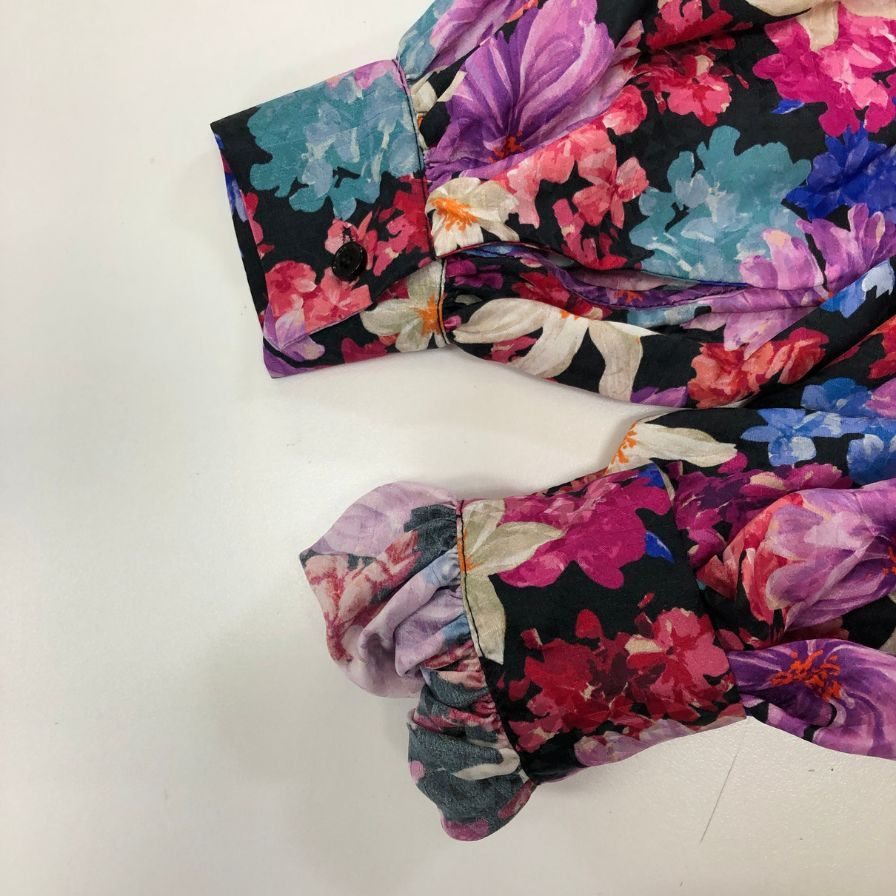 極美品◆ピンコ ワンピース 花柄 ベルト シルク混 レディース サイズI38 PINKO 【AFB14】