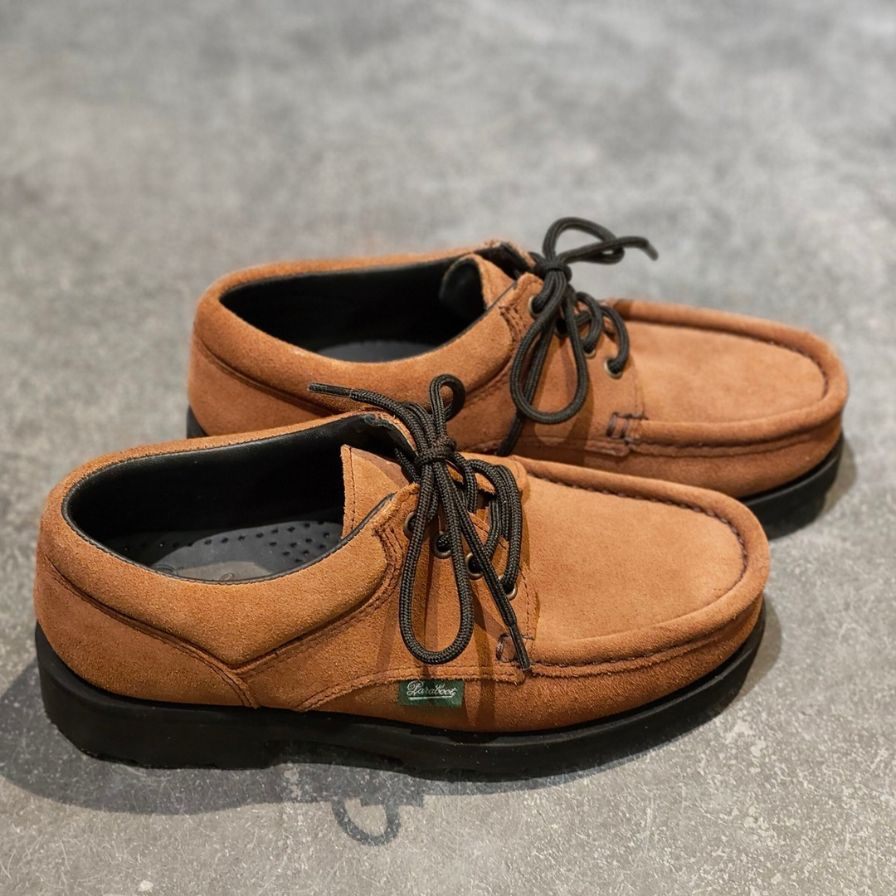 パラブーツ レザーシューズ ティエール モカシン スエード ブラウン メンズ サイズUK5 PARABOOT ビジネスシューズ 約23.5cm【LA】【中古】