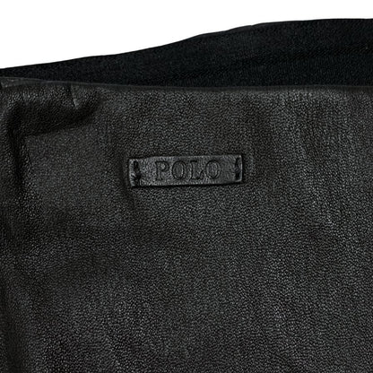ポロ ラルフローレン レザー パンツ レギンスタイプ ウエストゴム レディース ラムスキン 裾ジップ サイズS ブラック Polo Ralph Lauren 【AFB10】
