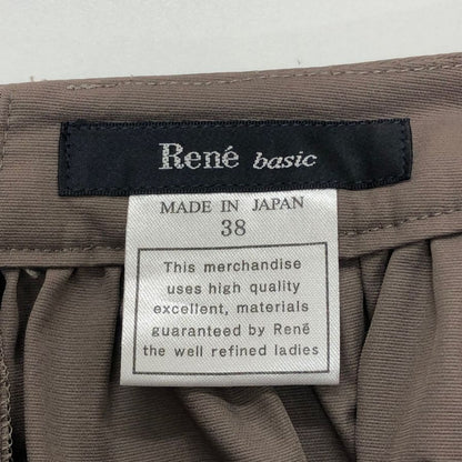 ルネ フレアスカート ミニ ポケット デザイン ブラウン系 レディース サイズ38 Rene【AFB18】