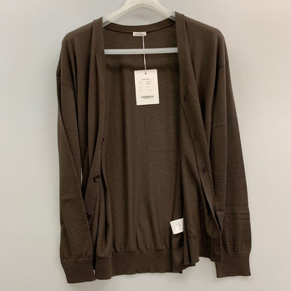 未使用◆キャッシュ＆バルバ カーディガン ウーステッドカシミヤ 150 ブラウン メンズ サイズ2 IMWSW002 Cash&Barba 【AFB27】