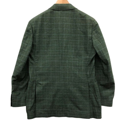 美品◆ラルディーニ テーラードジャケット 段返り3B グリーン メンズ サイズ46 LARDINI 【AFB26】