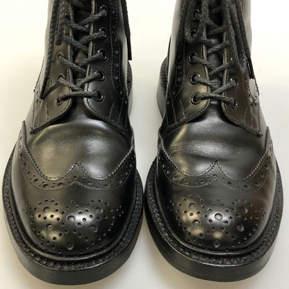 トリッカーズ 5634 ストゥー ウィングチップ メンズ サイズ 5 ブラック Trickers 約24.0cm【AFD9-2】