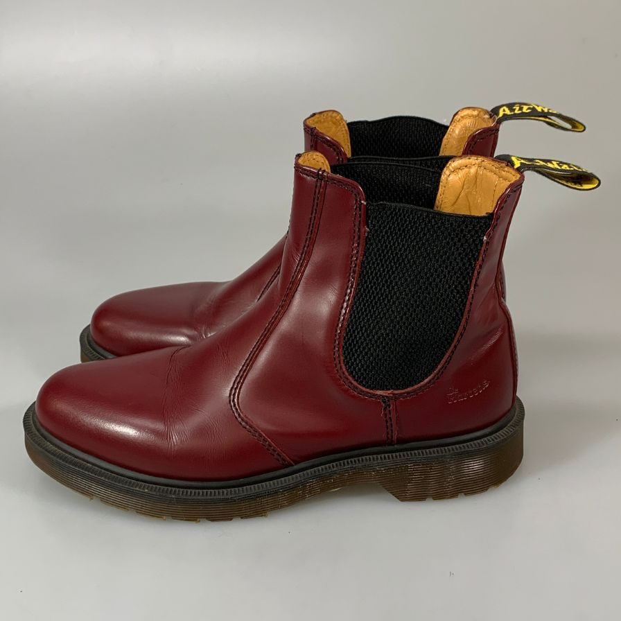 ドクターマーチン チェルシーブーツ 2976 サイドゴア レザー チェリーレッド メンズ サイズUK7 Dr.Martens 約26.0cm【AFC40】