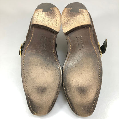 ジョセフチーニー レザーシューズ シングルストラップ スエード WALTER メンズ サイズUK7.5 ブラウン JOSEPH CHEANEY 約26.5cm【AFC41】