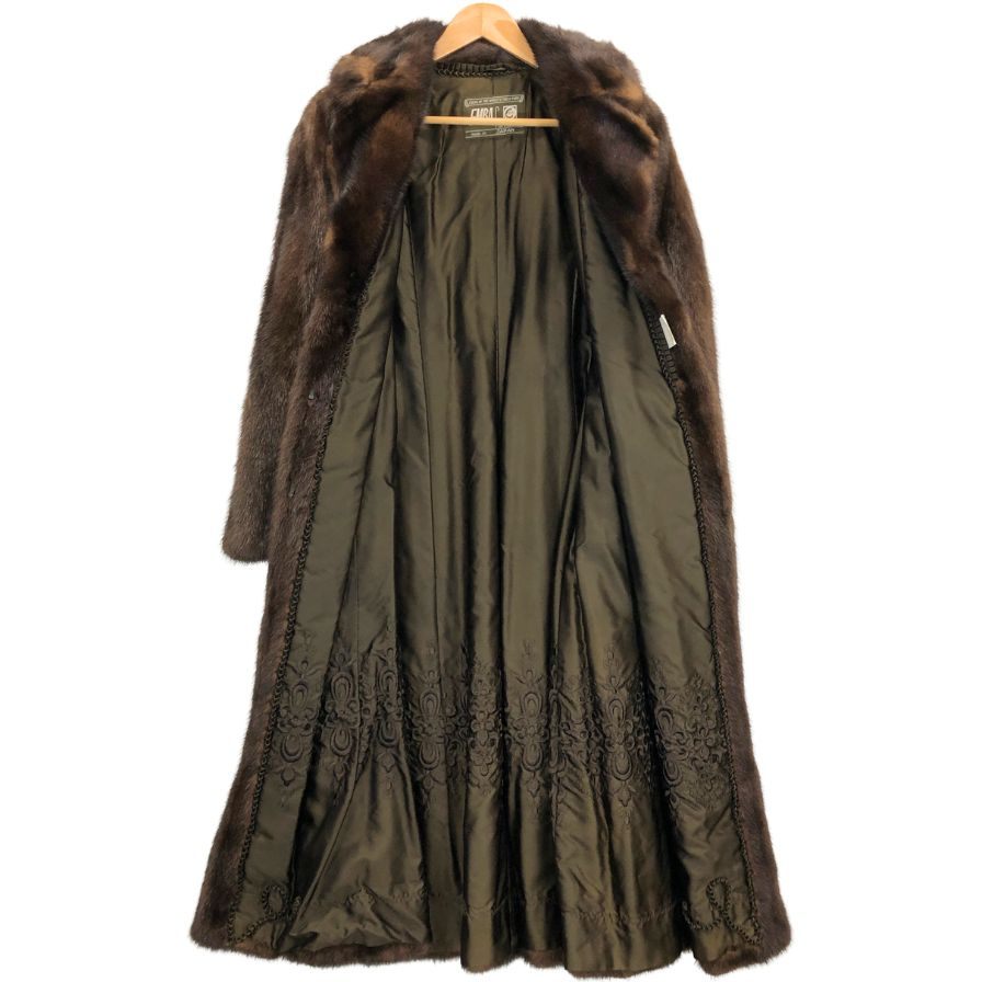 美品◆FUR SALON 高島屋 ファーコート ミンク ロング丈 ブラウン 【AFF22】