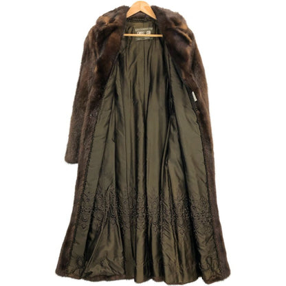 美品◆FUR SALON 高島屋 ファーコート ミンク ロング丈 ブラウン 【AFF22】
