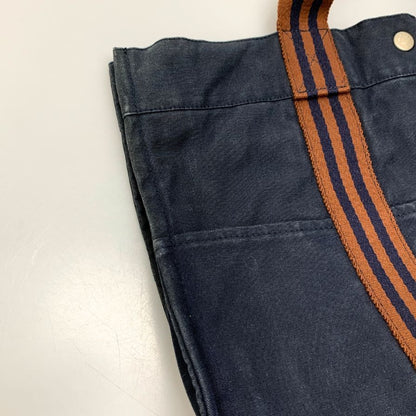 エルメス ハンドバッグ フールトゥー MM キャンバス ハンドバッグ レディース ネイビー  HERMES【AFE10】