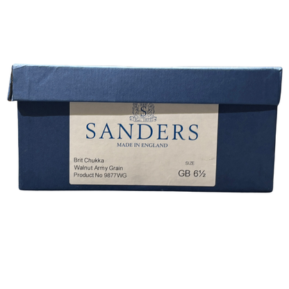サンダース チャッカブーツ 9877WG ブリットチャッカ グレインレザー  クレープソール ブラウン メンズ サイズ6.5 SANDERS Brti Chukka ブーツ 約25.0cm【LA】【中古】