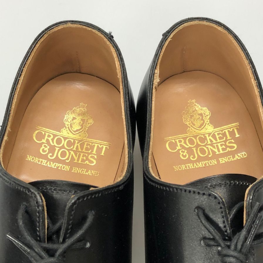 クロケット&ジョーンズ レザーシューズ ALEX プレーントゥ サイズ8 メンズ ブラック CROCKETT&JONES ビジネスシューズ 約26.5cm【LA】【中古】