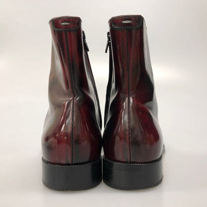 メゾンマルジェラ ブーツ サイドジップ カーフ サイズ41 バーガンディ メンズ Maison Margiela 約26.0cm【AFC41】
