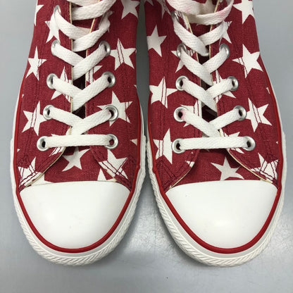 コンバース スニーカー オールスター ハイカット レッド系 星柄 メンズ サイズ28.5cm CONVERSE 約28.5cm【AFC7】