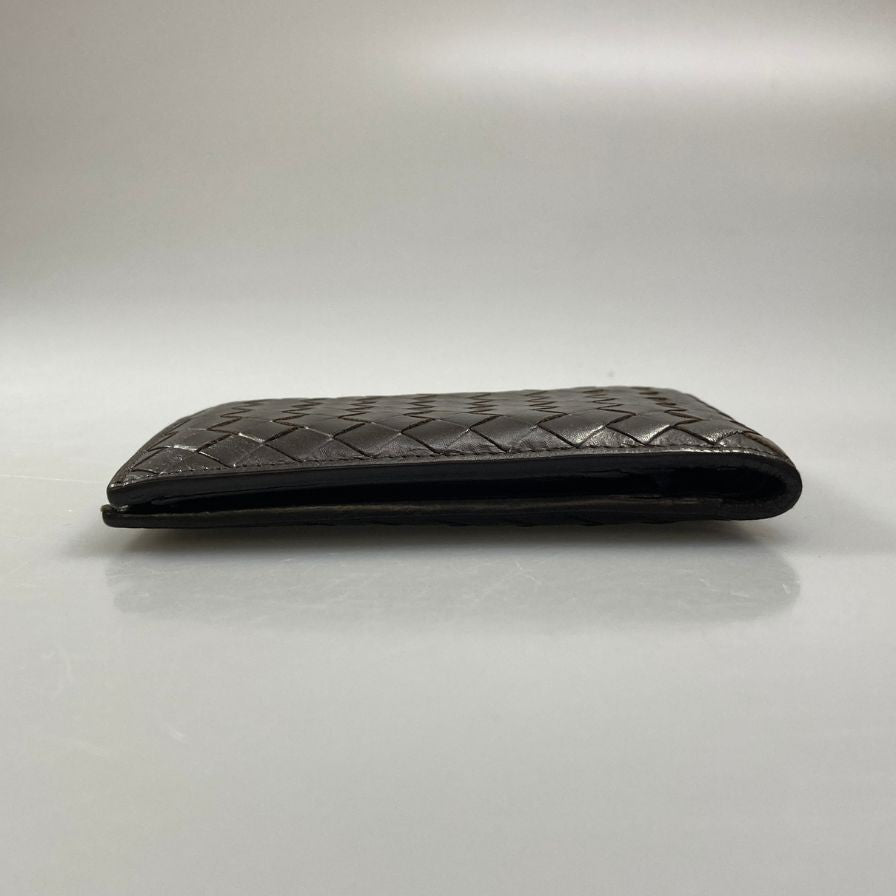 ボッテガヴェネタ イントレチャート 二つ折り財布 レザー ブラウン系 メンズ BOTTEGA VENETA【AFI9】