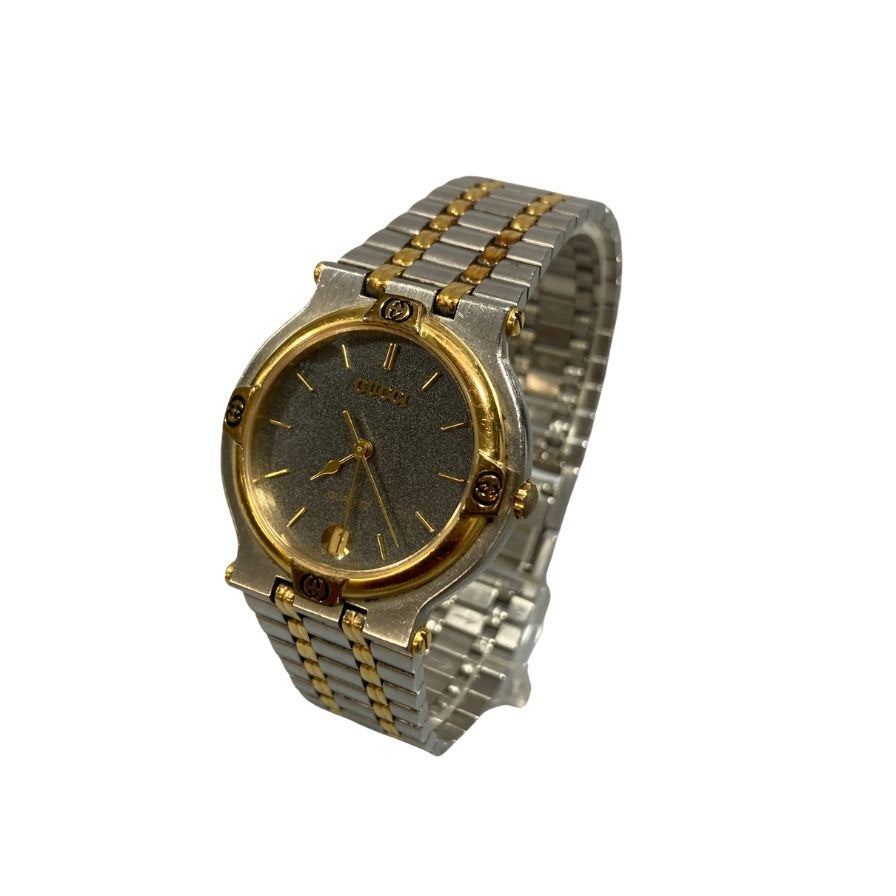 グッチ 9000M 077-700 腕時計 不動 黒文字盤 自動巻き GUCCI【AFI5】【中古】